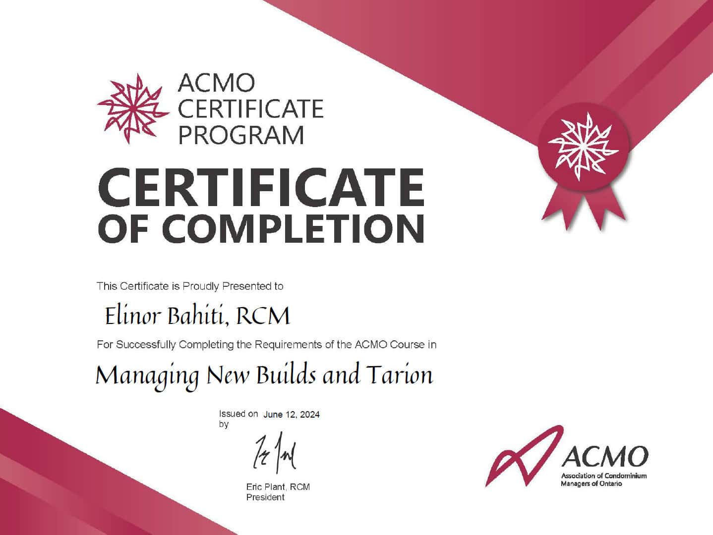 Managing New Builds and Tarion